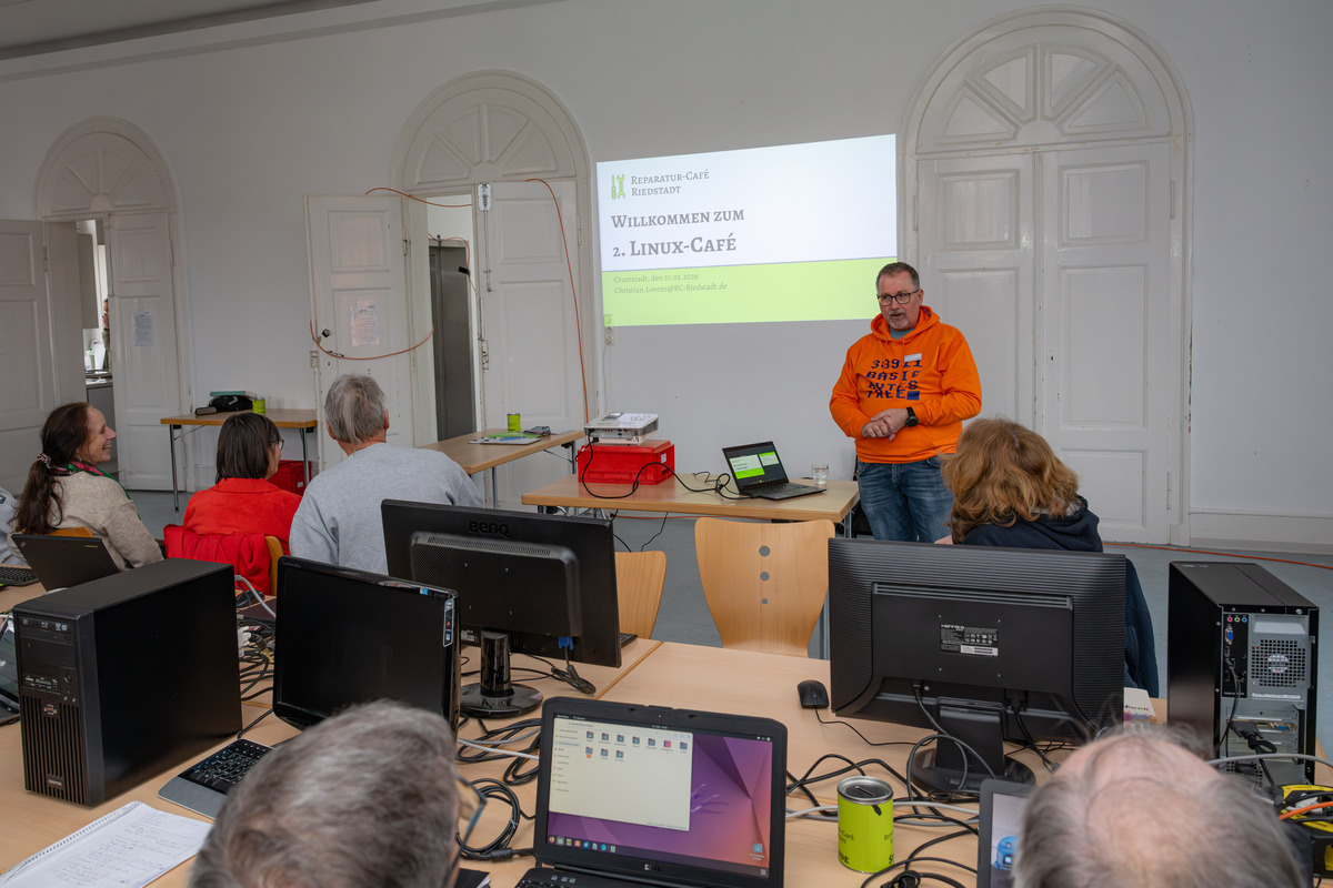 Volles Haus beim zweiten Linux-Café in Riedstadt